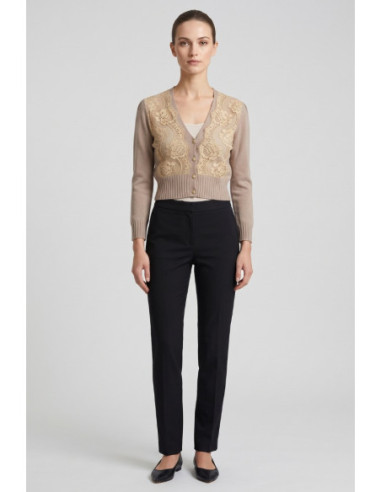 Phard cardigan 4 bottoni con inserti in pizzo 5758H1262 [10c9b9d1]