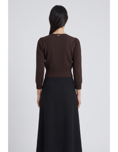 Phard cardigan 4 bottoni con inserti in pizzo 5758H1262 [da007237]