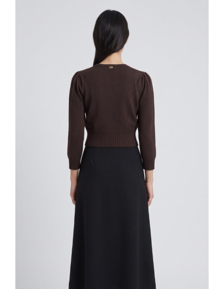 Phard cardigan 4 bottoni con inserti in pizzo 5758H1262 [da007237]