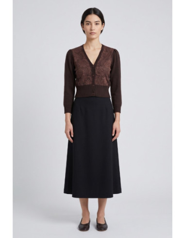 Phard cardigan 4 bottoni con inserti in pizzo 5758H1262 [6d1db333]