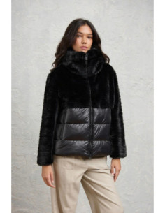 Blauer giubbetto in nylon con ecopelliccia Fanevil 26WBLDC02304-007685 [26b99497]