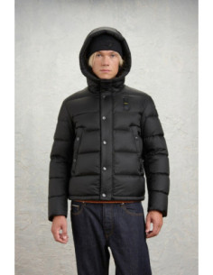 Blauer piumino trapuntato con cappuccio Clipper 26WBLUC03025-007455 [8772ed74]
