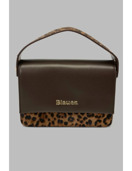 Blauer borsa mini con inserto animalier F6FIM01PON/MIG [f4c9b6c1]