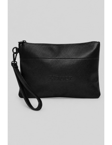 Blauer pochette in ecopelle con logo F6BUS01/BRO [878e04b3]