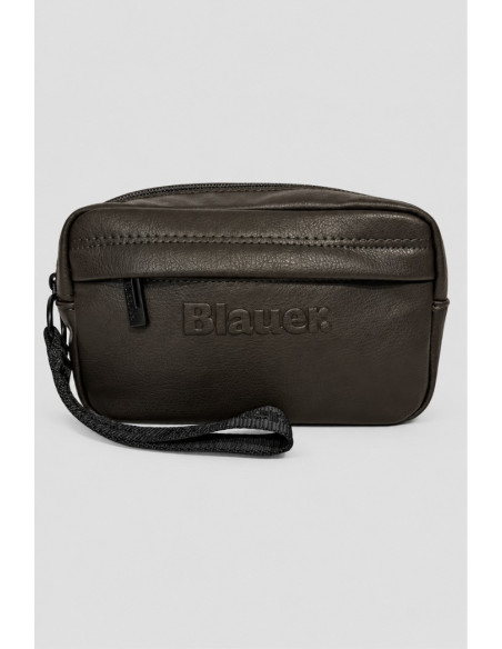 Blauer pochette in ecopelle martellata F6GOY03/BRO [8d8339cf]