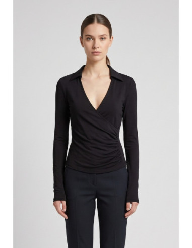 Markup blusa in maglia scollo incrocio MW2610104 [d56a2d9f]