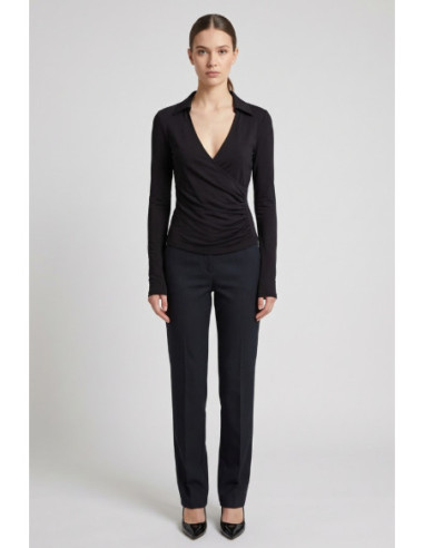 Markup blusa in maglia scollo incrocio MW2610104 [bb51af96]