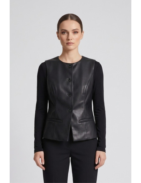 Phard gilet in ecopelle 090683 [83b23a40]