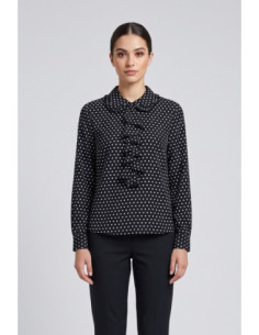 Blash blusa georgette a pois con rouches BS2710104 [ead74514]