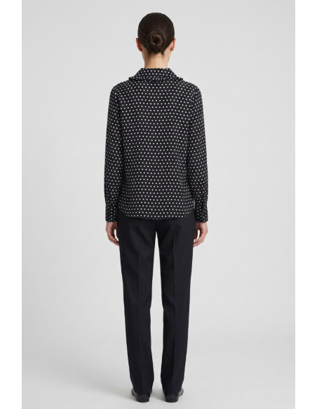 Blash blusa georgette a pois con rouches BS2710104 [33f10619]