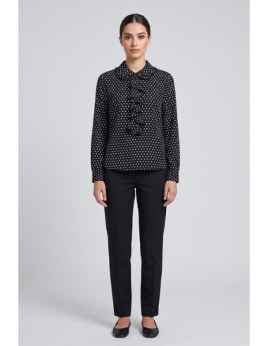 Blash blusa georgette a pois con rouches BS2710104 [84ecc71d]