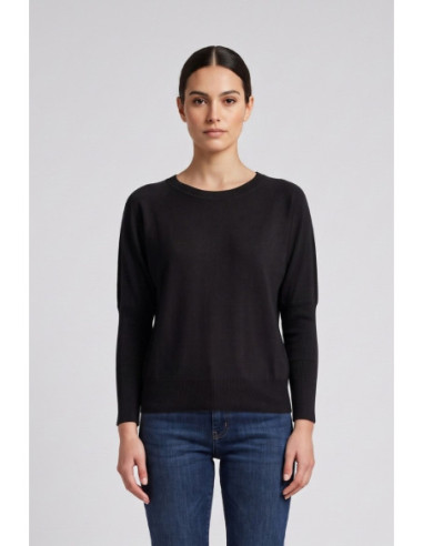 Markup maglia con scollo a barca in misto viscosa mw20007 [ebfec730]