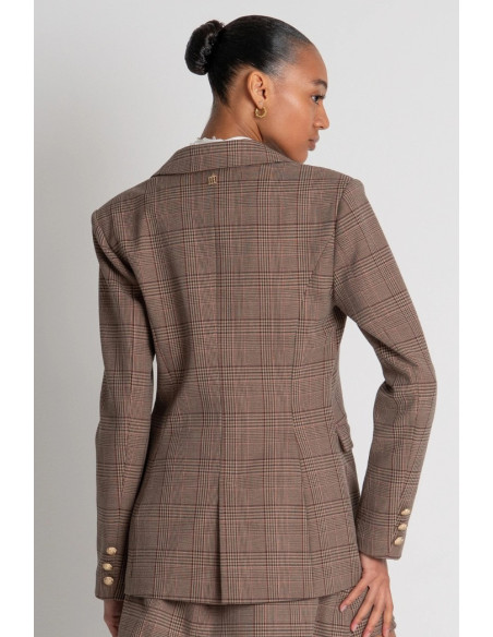 Fracomina blazer regular doppiopetto in principe di Galles FR26WJ3023W57595 [79753216]