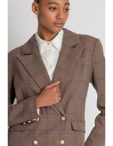 Fracomina blazer regular doppiopetto in principe di Galles FR26WJ3023W57595 [ce68f312]