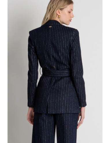 Fracomina blazer regular in denim gessato FR26WJ4013D407D4 [37e0d83a]