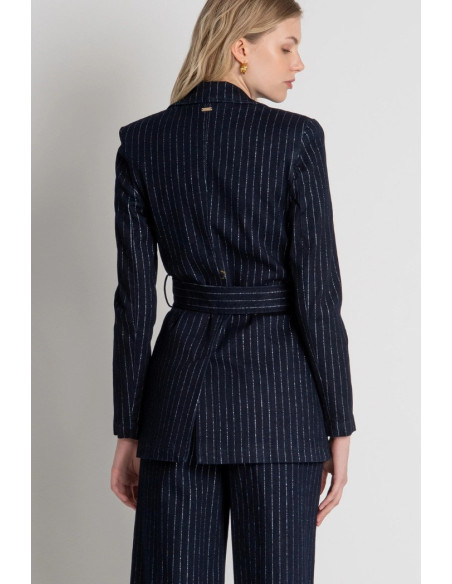 Fracomina blazer regular in denim gessato FR26WJ4013D407D4 [37e0d83a]