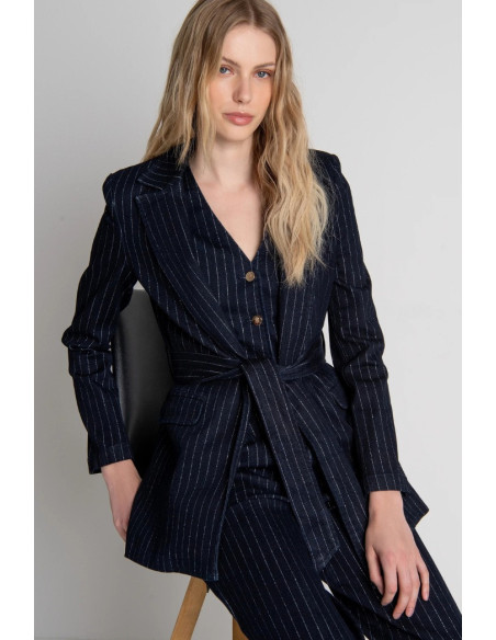 Fracomina blazer regular in denim gessato FR26WJ4013D407D4 [80fd193e]