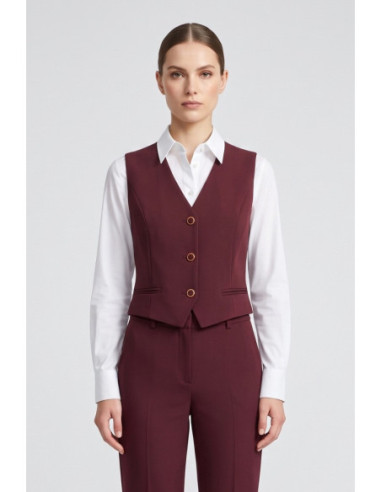 Fracomina gilet regular con scollo a V FR26WJ5005W42901 [452f7374]