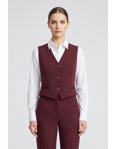 Fracomina gilet regular con scollo a V FR26WJ5005W42901 [452f7374]