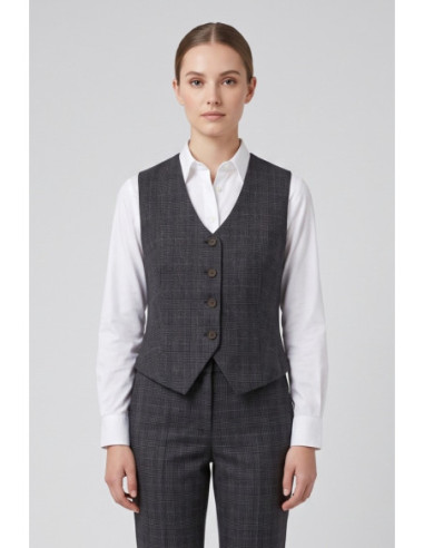 Fracomina gilet slim in principe di Galles FR26WJ5008W575O2 [d1743438]