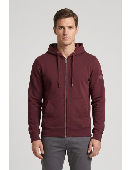 Markup felpa in misto cotone con zip e cappuccio MK22002 [728de422]