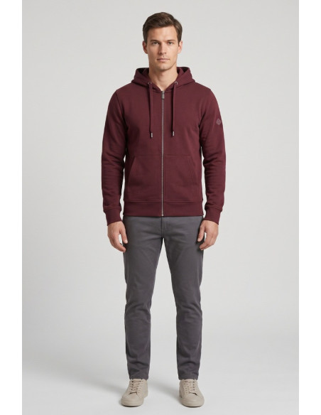 Markup felpa in misto cotone con zip e cappuccio MK22002 [19e62135]