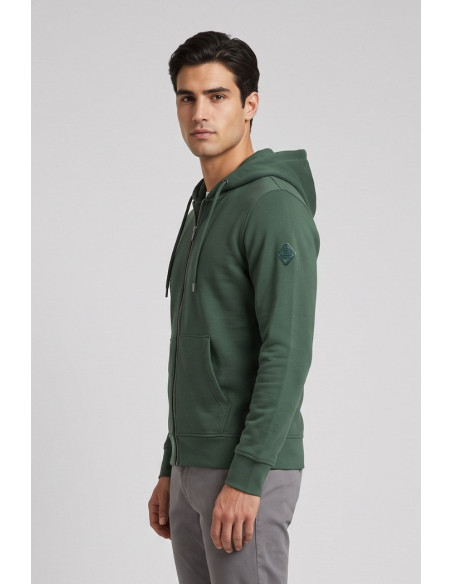 Markup felpa in misto cotone con zip e cappuccio MK22002 [8c3831da]