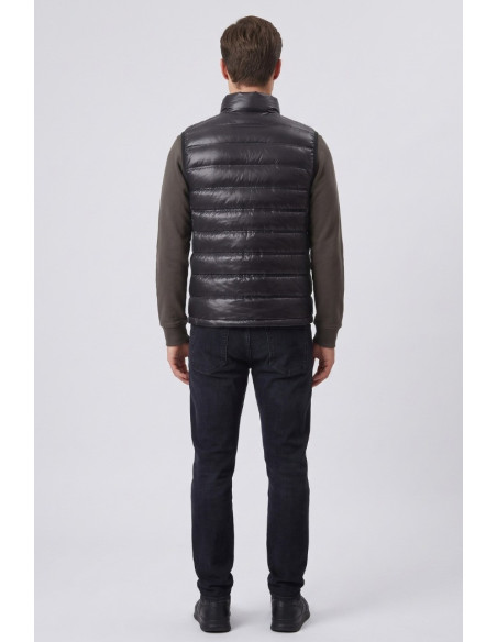Blauer smanicato con collo alla coreana Atlantic 26WBLUX02220-007284 [400c6895]