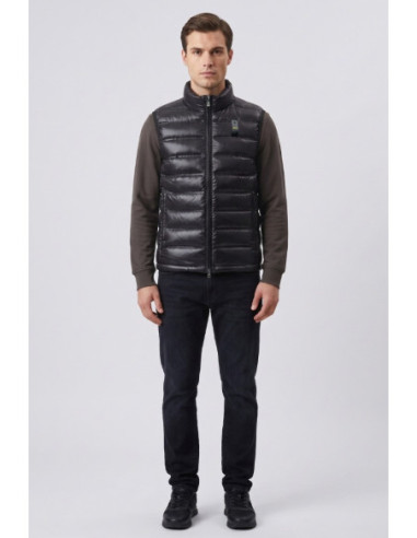 Blauer smanicato con collo alla coreana Atlantic 26WBLUX02220-007284 [f711a991]
