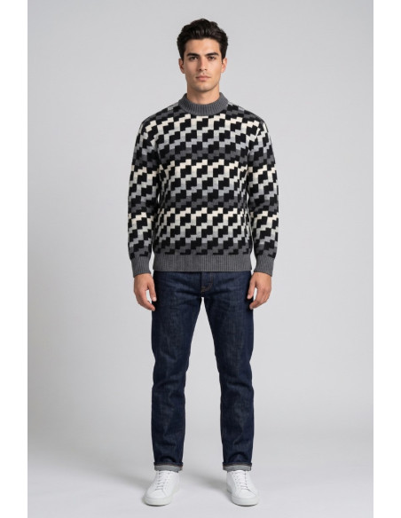Urban Ring maglia girocollo a fantasia jacquard UR2100063 [a51fff16]