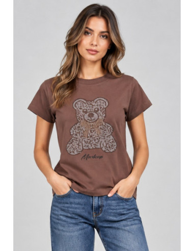 Markup t-shirt girocollo con strass MW2610016 [88968518]
