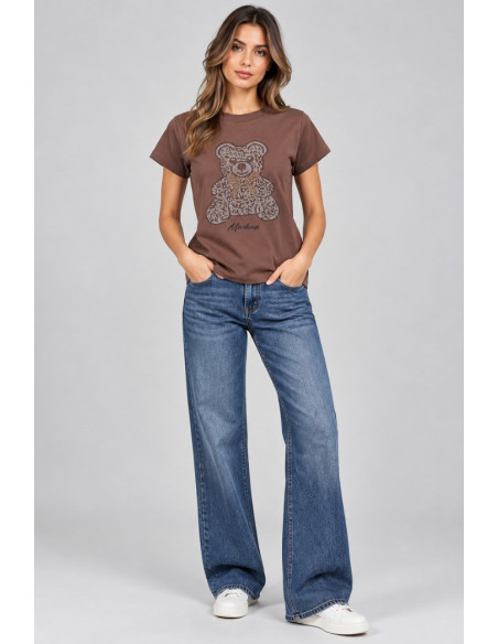 Markup t-shirt girocollo con strass MW2610016 [e6ad0711]