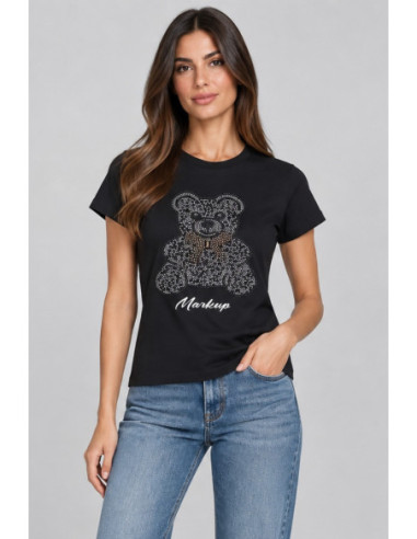 Markup t-shirt girocollo con strass MW2610016 [fa96907f]