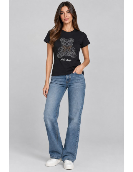 Markup t-shirt girocollo con strass MW2610016 [94ad1276]