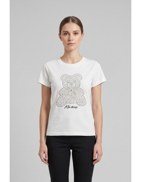 Markup t-shirt girocollo con strass MW2610016 [93f5e3b6]