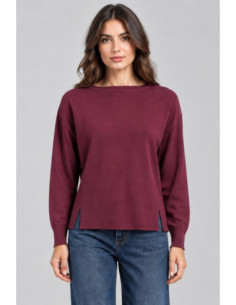 Markup maglia con scollo a barca in misto viscosa MW2600026 [a73ebce1]