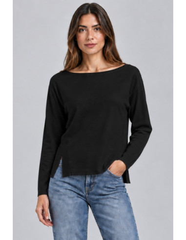 Markup maglia con scollo a barca in misto viscosa MW2600026 [829bb864]
