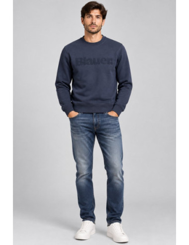 Blauer felpa girocollo classica Crosby 26WBLUF03317-007693 [ac1f7adf]