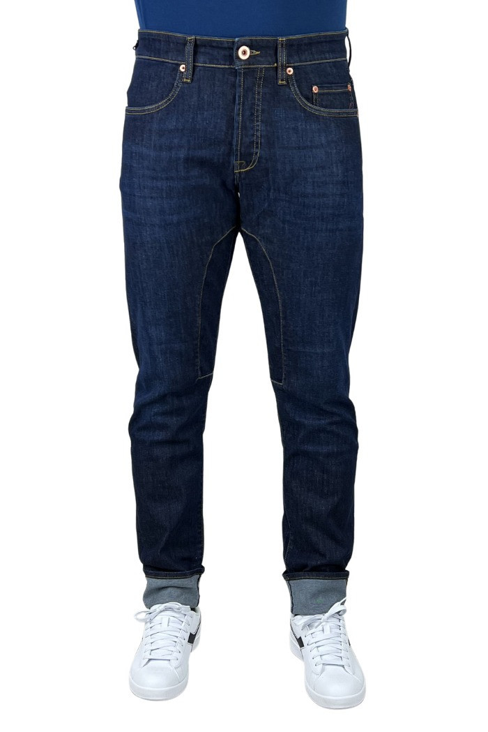 Siviglia jeans 5 tasche con toppe interno coscia oq20b7-80140