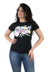 Markup t-shirt in jersey con stampa e logo strass mw261005