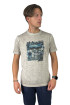 Markup t-shirt in jersey fiammato tinto in capo con stampa mk291056